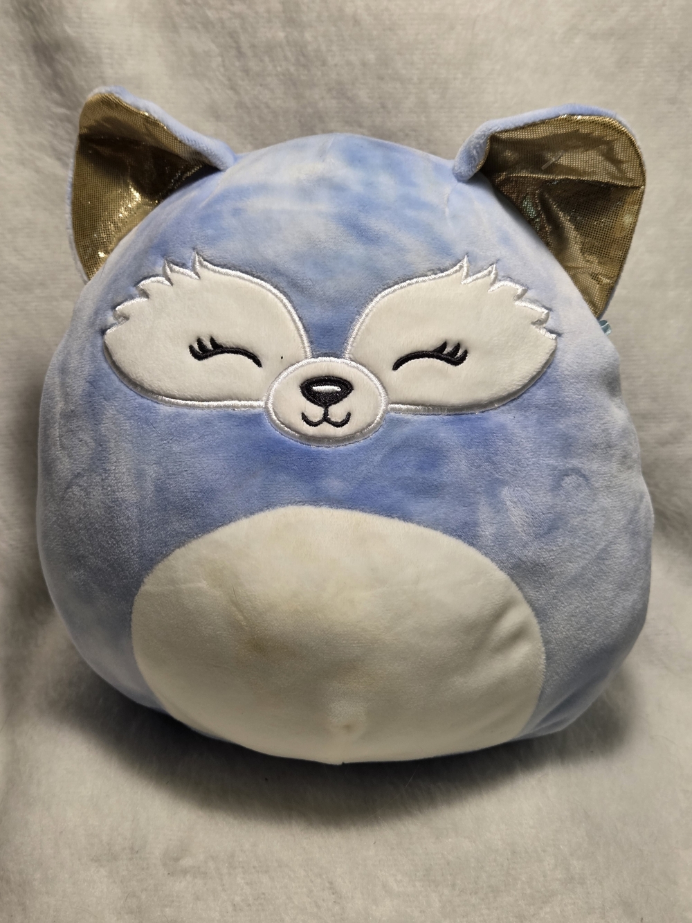MELANI the Fox Squishmallows Blue Tie Dye 8" Stuffed Toy Gold Ears NO HANGTAG